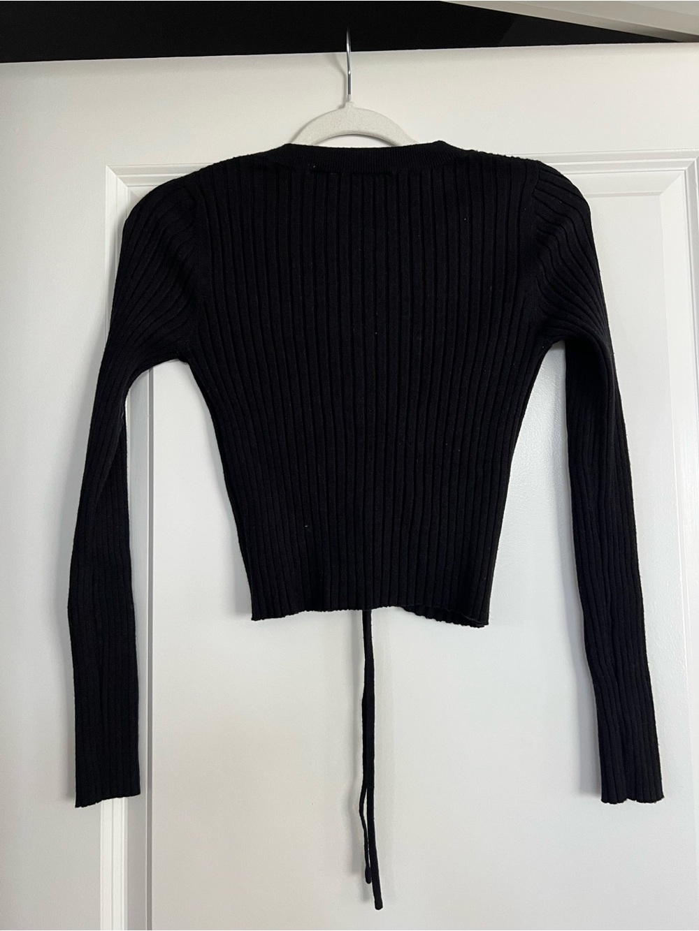 storets Black Ribbed Lace-Up Knit Top - Picture 7 of 7